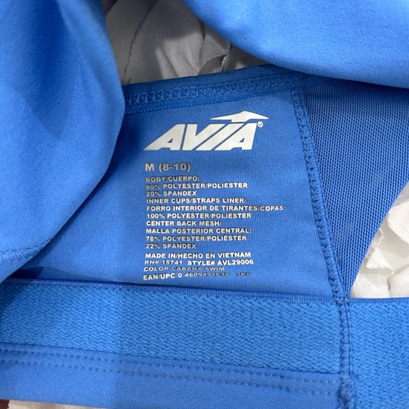 AVÍA • Blue Sports Bra • Size M (8-10) - Picture 4 of 9